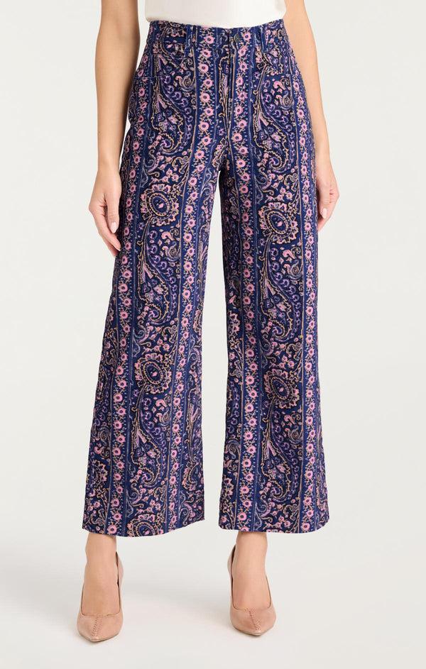 Sept Cinq Paisley Velveteen Betsey Pant Pants
