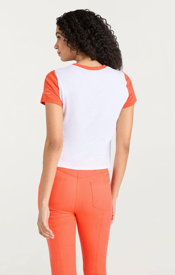 Sept Cinq Paris 57 Shrunken Ringer Tee Knit Top