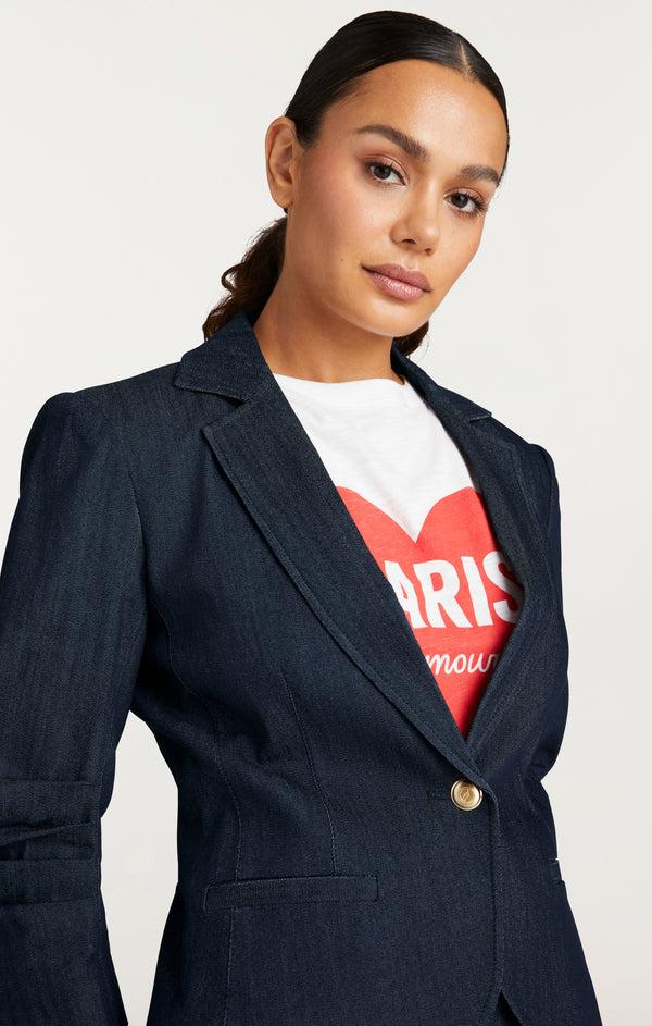 Sept Cinq Petit Khloe Jean Blazer Jackets