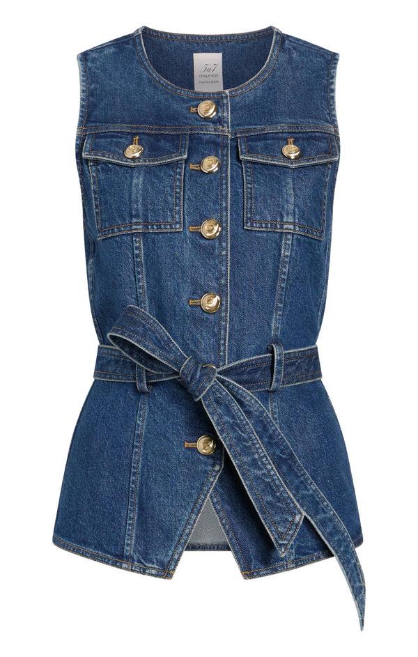 sept cinq Reenee Jean Vest Vest