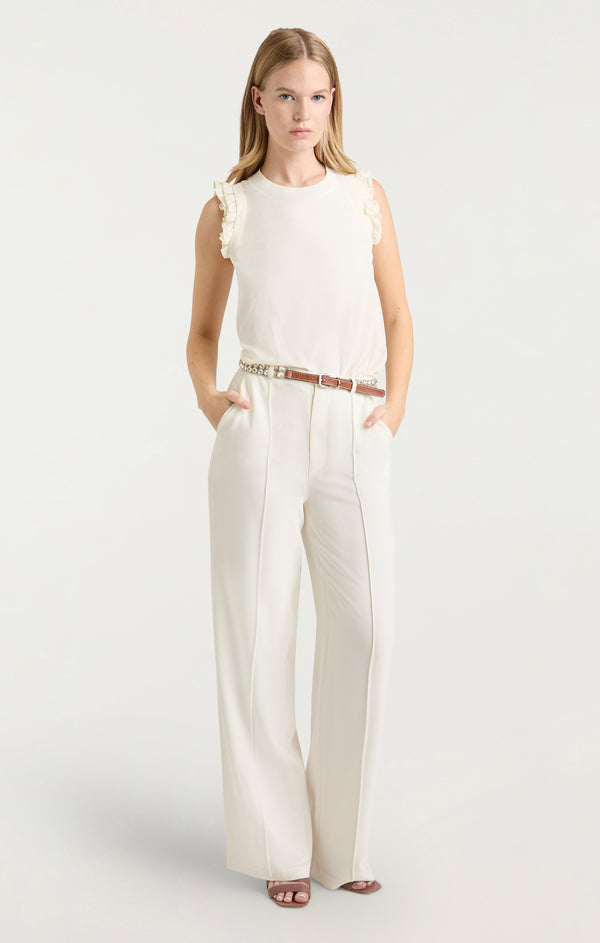 Sept Cinq Rhinestone Belt Ester Pant Pants
