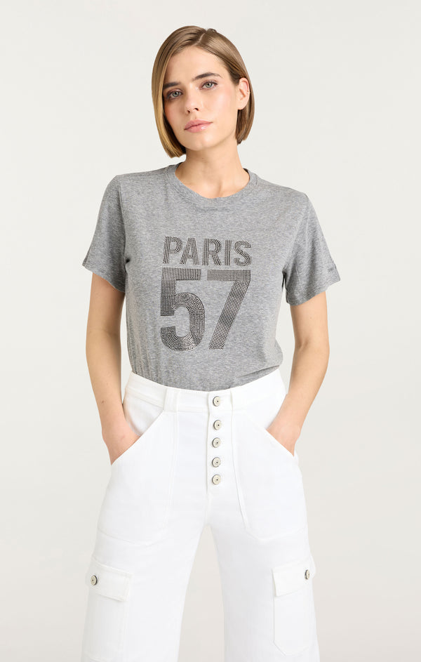 Sept Cinq Rhinestone Paris 57 Tee Tees
