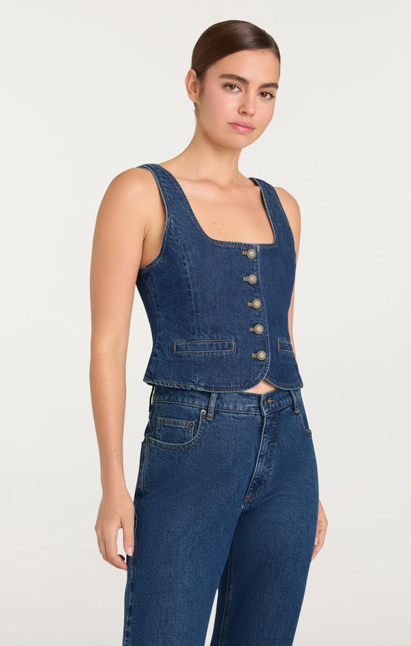 Sept Cinq Rowena Jean Top Woven Tops