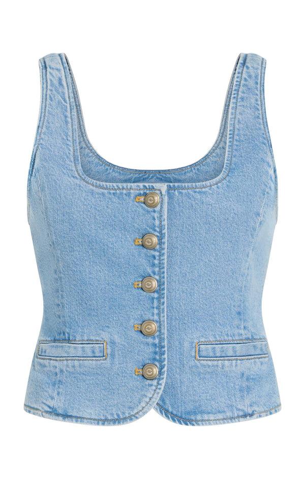 sept cinq Rowena Jean Top Woven Tops