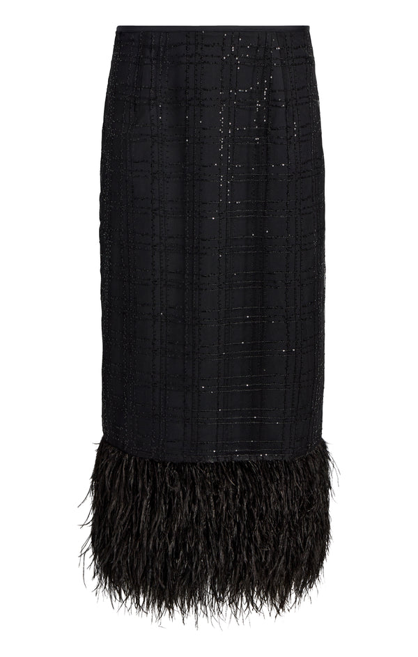 sept cinq Sequin Plaid Charisse Skirt Skirts