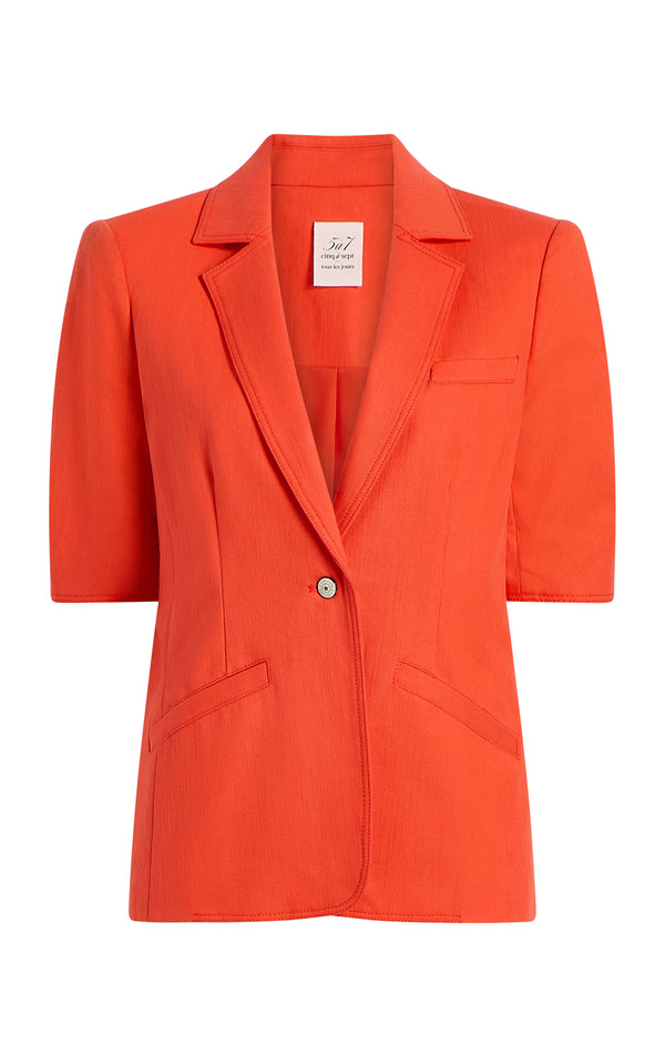 sept cinq Short Sleeve Khloe Jean Blazer Blazer