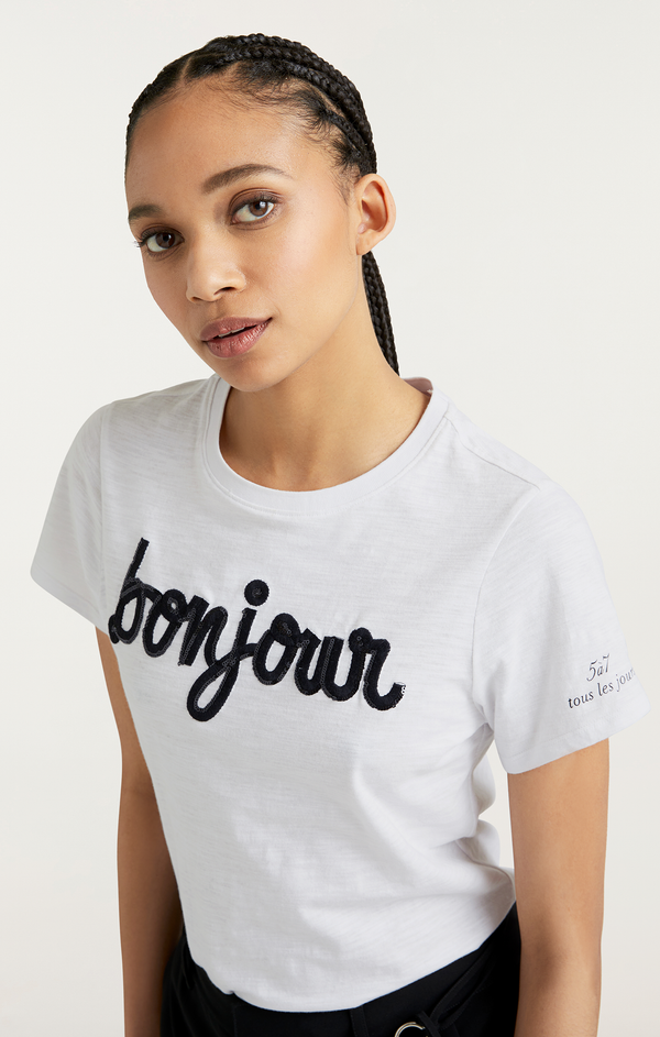Sept Cinq Shrunken Fringe Bonjour Tee Tees