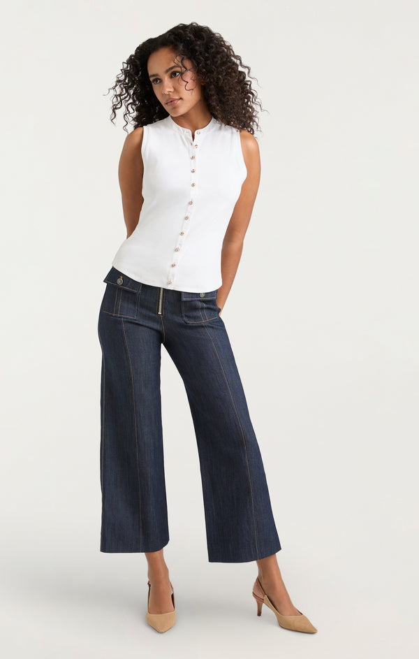 Sept Cinq Sleeveless Beverly Top Knit Top