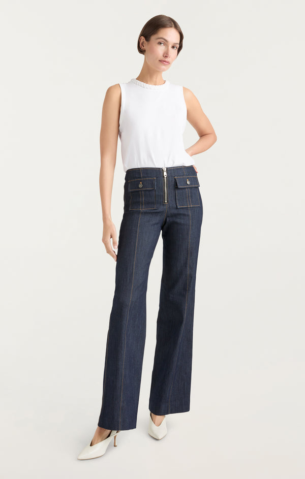 Sept Cinq Sleeveless Braided Tee Tees