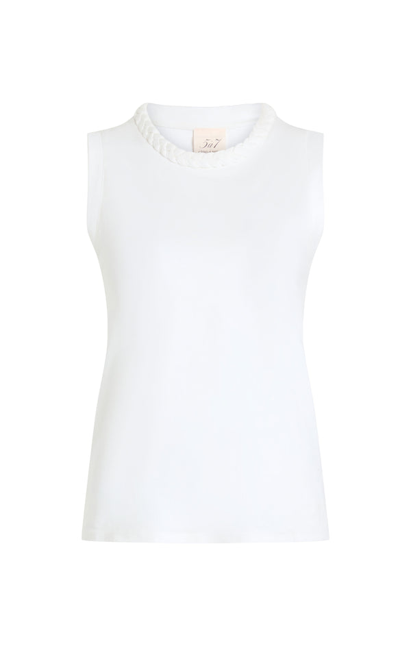 sept cinq Sleeveless Braided Tee Tees