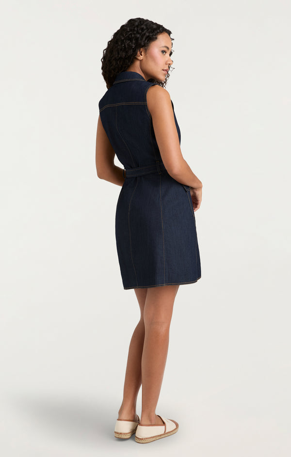 Sept Cinq Sleeveless Jenessa Jean Dress Dress