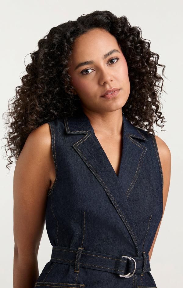 Sept Cinq Sleeveless Jenessa Jean Dress Dress