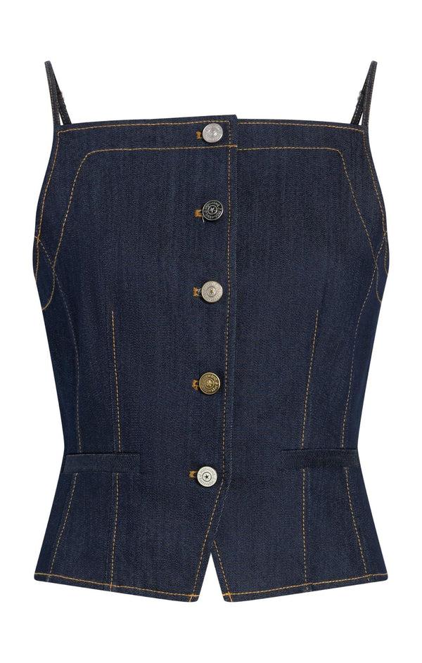 sept cinq Sloane Jean Top Woven Tops