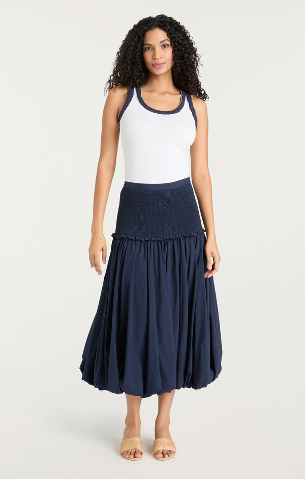 Sept Cinq Smocked Ellah Skirt Skirt