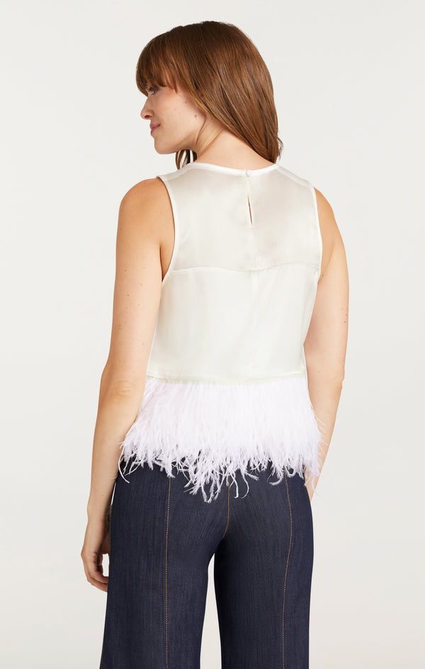 Sept Cinq Smooth Satin Charisse Top Tops