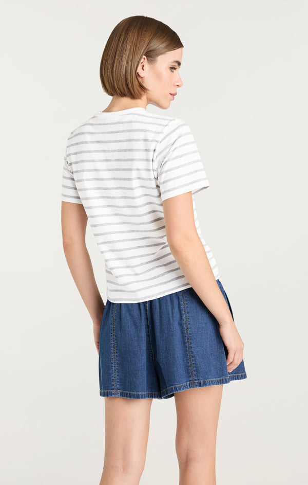 Sept Cinq St Tropez Ny Shrunken Tee Knit Top