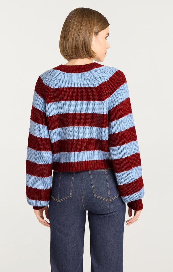 Sept Cinq Striped Millie Cardigan Sweater Knits