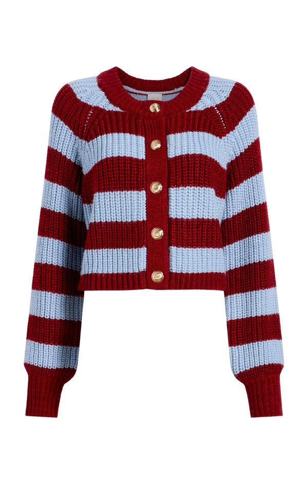 sept cinq Striped Millie Cardigan Sweater Knits