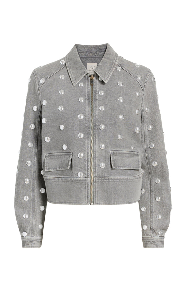 sept cinq Studded Harriet Jean Jacket