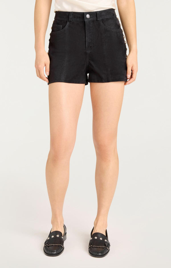 Sept Cinq Studded Suede Shannon Short Pants