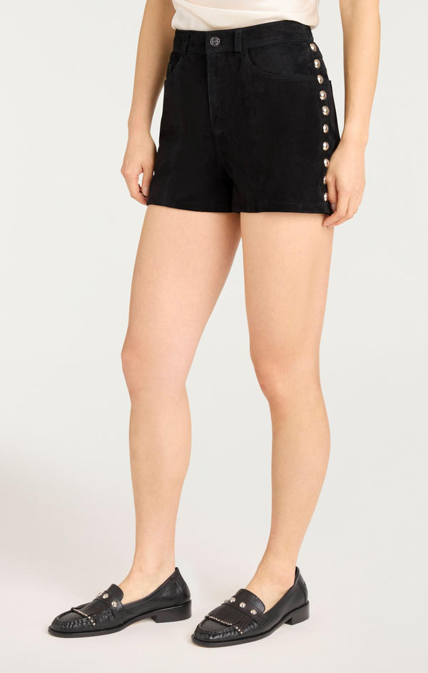 Sept Cinq Studded Suede Shannon Short Pants