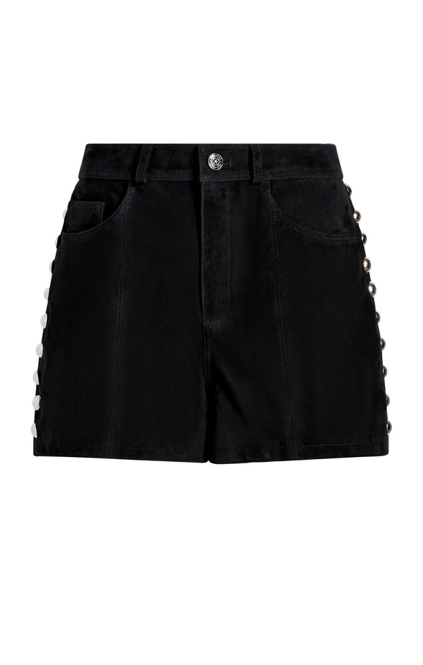 sept cinq Studded Suede Shannon Short Pants