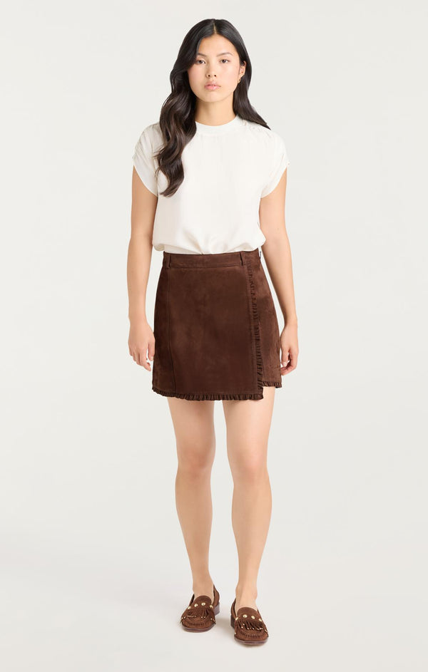Sept Cinq Suede Scotlyn Skirt Skirt