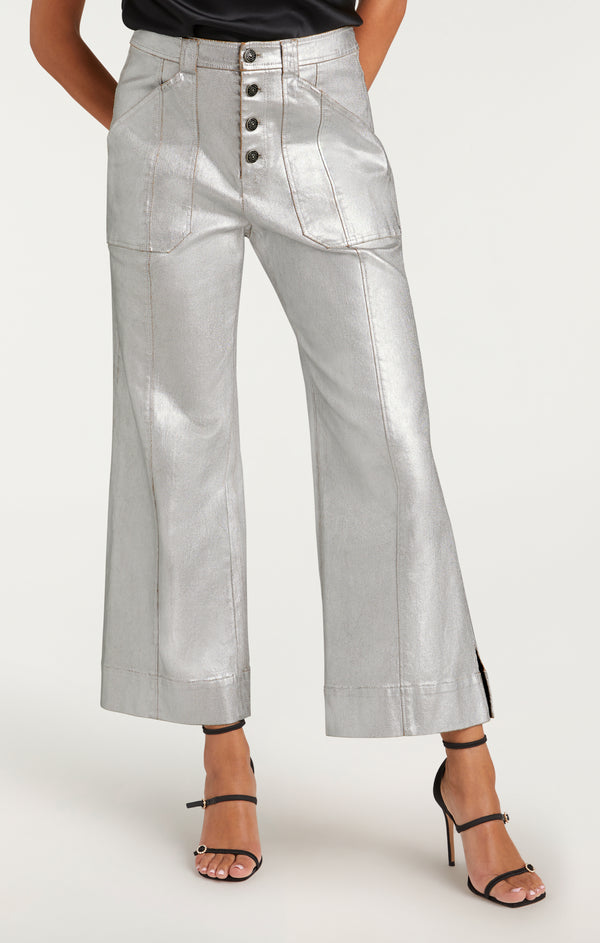 Sept Cinq Textured Foil Benji Jeans Pants