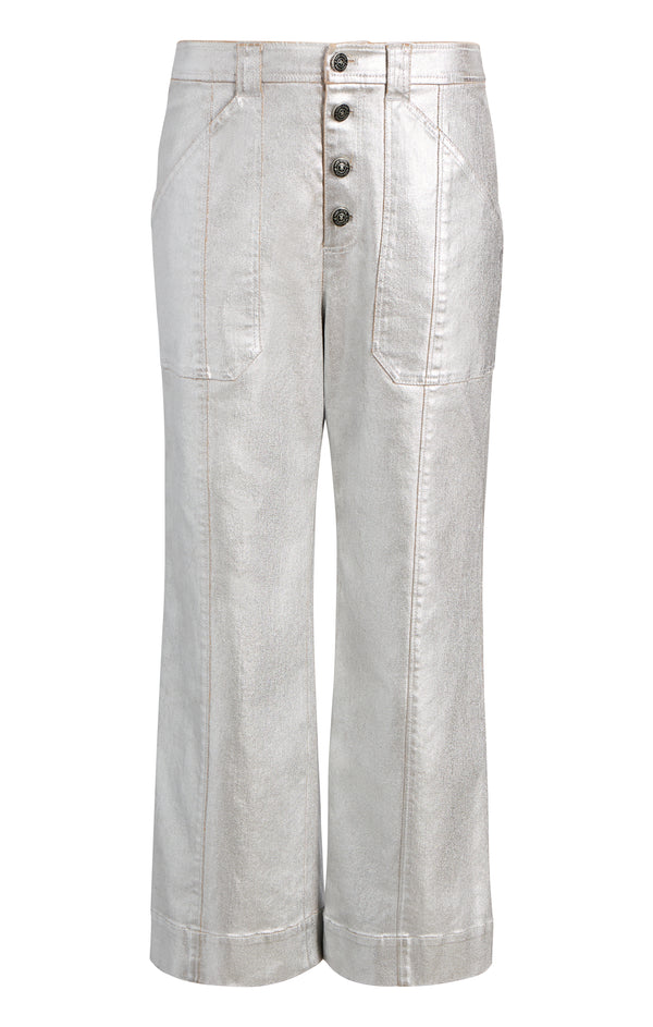 sept cinq Textured Foil Benji Jeans Pants