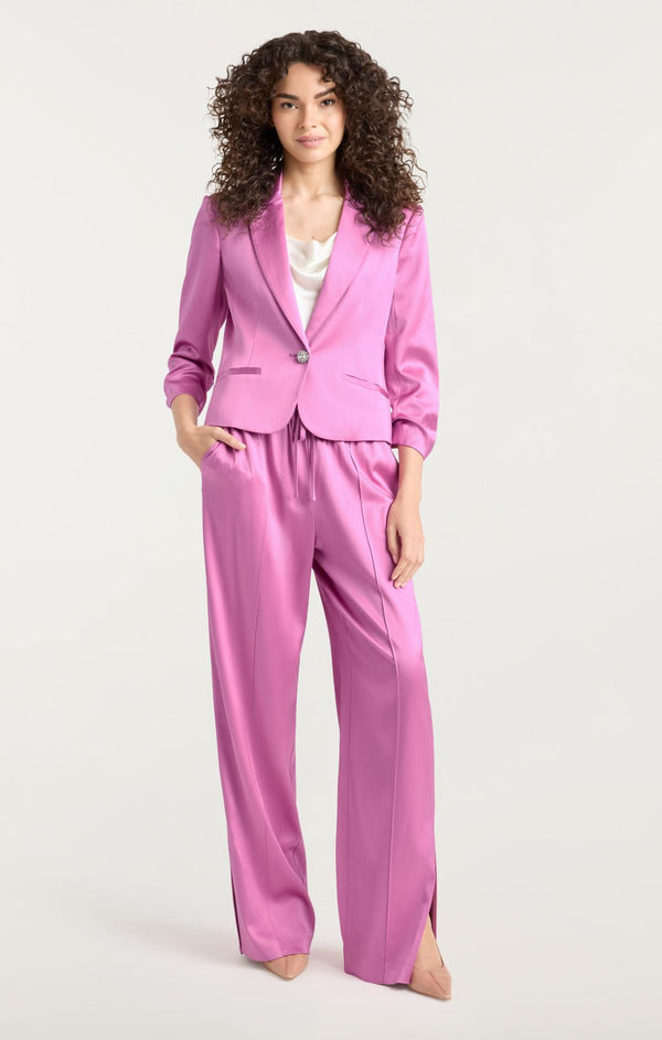 Sept Cinq Textured Satin Le Petit Khloe Blazer