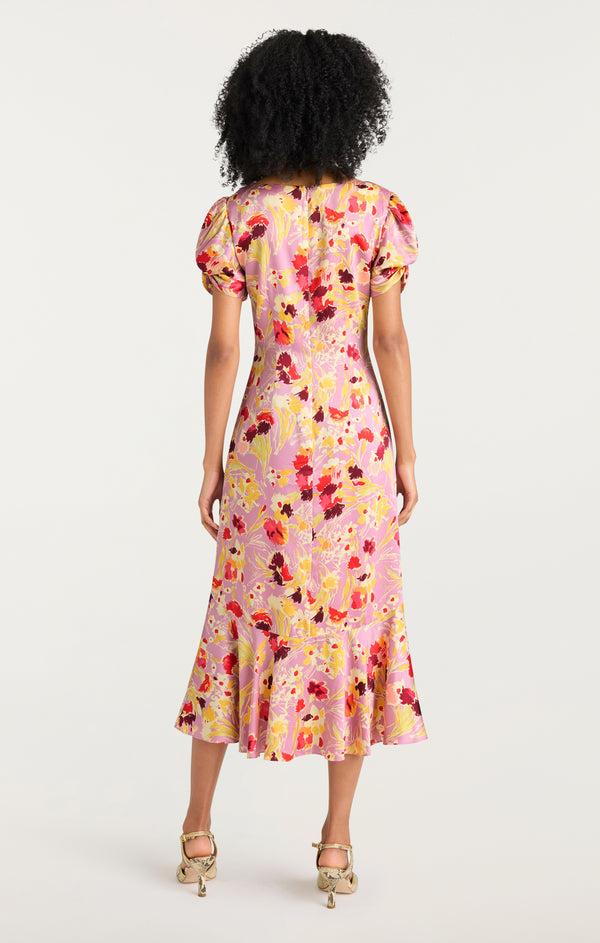 Sept Cinq Tossed Floral Walker Dress Dresses