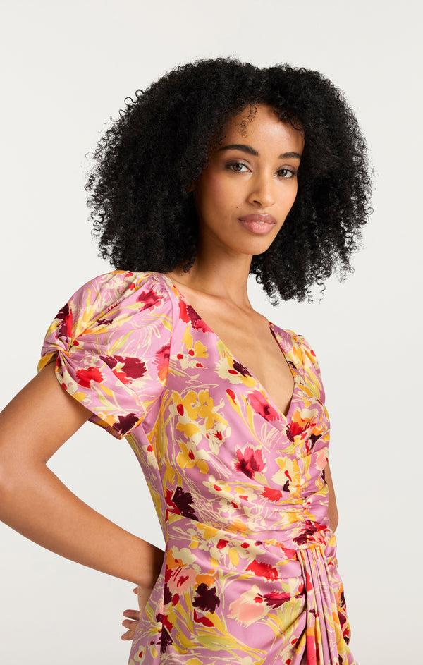 Sept Cinq Tossed Floral Walker Dress Dresses