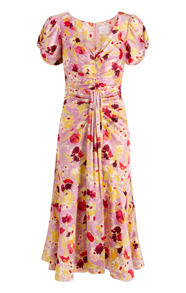 sept cinq Tossed Floral Walker Dress Dresses