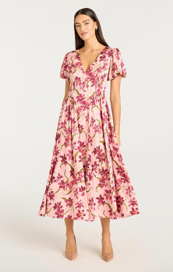 Sept Cinq Trailing Hibiscus Katlin Dress Dress
