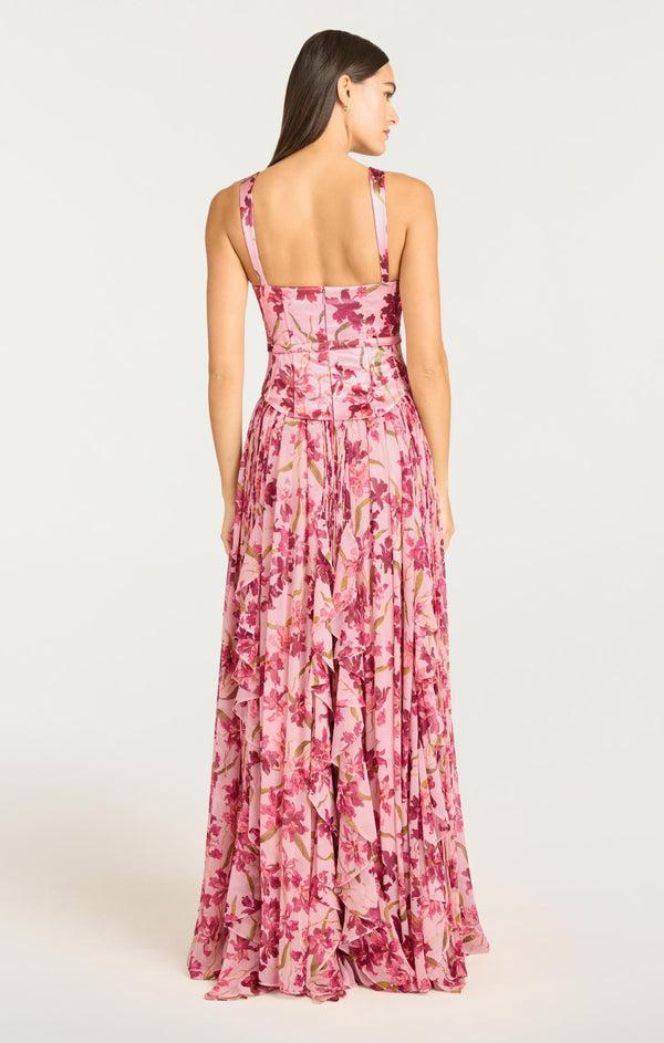 Sept Cinq Trailing Hibiscus Leema Gown Dress