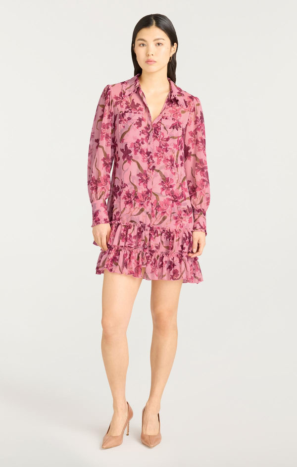 Sept Cinq Trailing Hibiscus Lupetto Dress Dress