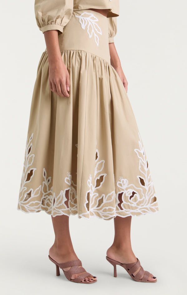 Sept Cinq Trailing Peonies Tilda Skirt Skirt