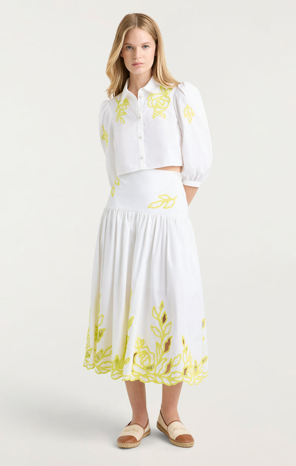 Sept Cinq Trailing Peonies Tilda Skirt Skirt