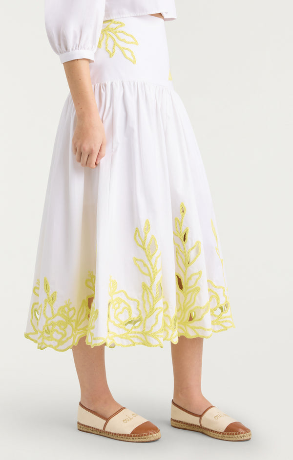Sept Cinq Trailing Peonies Tilda Skirt Skirt