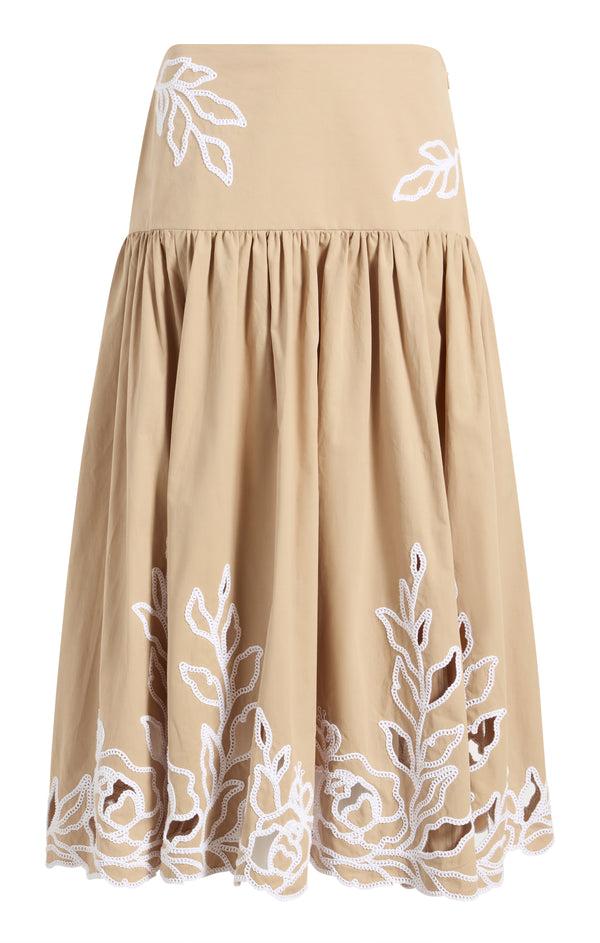 sept cinq Trailing Peonies Tilda Skirt Skirt