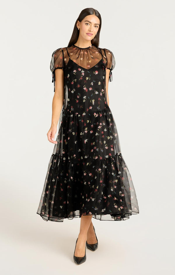 Sept Cinq Tumbling Carnation Kaida Dress Dress