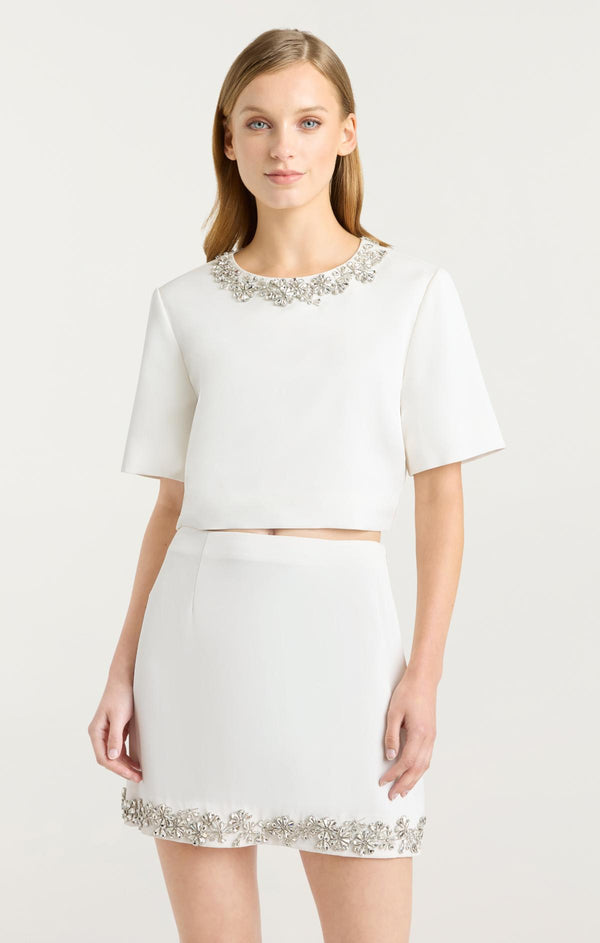 Sept Cinq Tumbling Flowers Adona Top Woven Tops