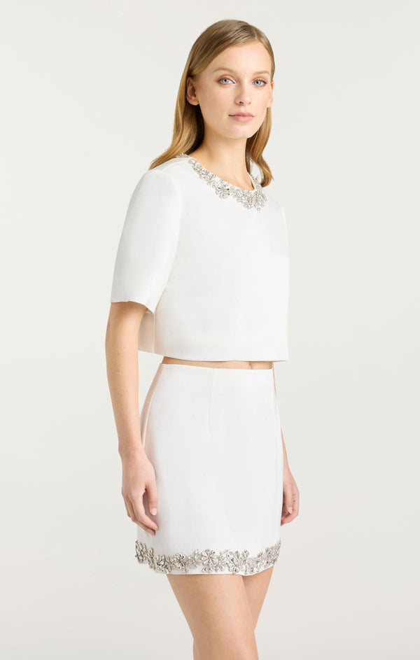 Sept Cinq Tumbling Flowers Adona Top Woven Tops