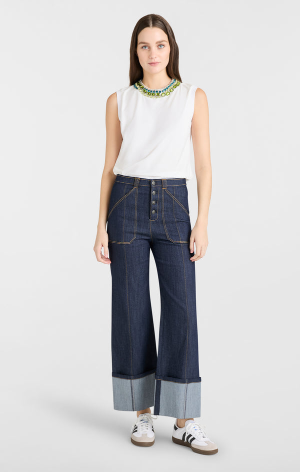 Sept Cinq Twisted Necklace Blaine Tee Tops