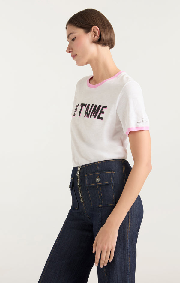 Sept Cinq Two Tone Je T'aime Tee Tees