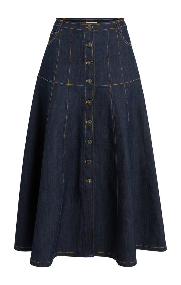 sept cinq Veena Jean Skirt Skirts