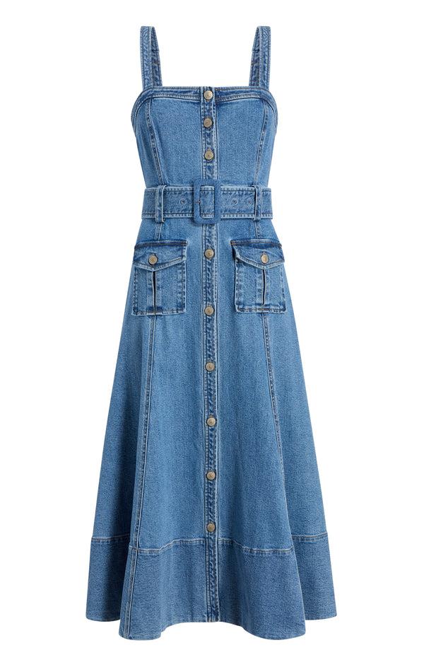 sept cinq Vega Jean Dress Dress