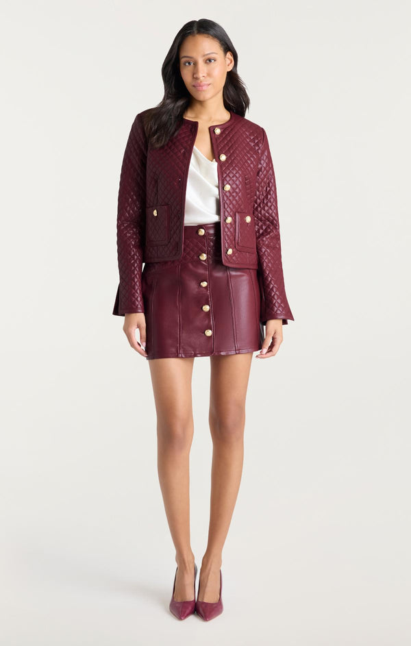 Sept Cinq Vegan Leather Brooke Jacket
