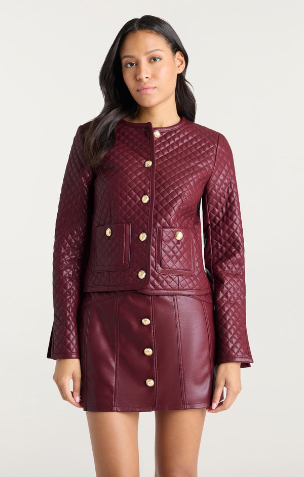 Sept Cinq Vegan Leather Brooke Jacket
