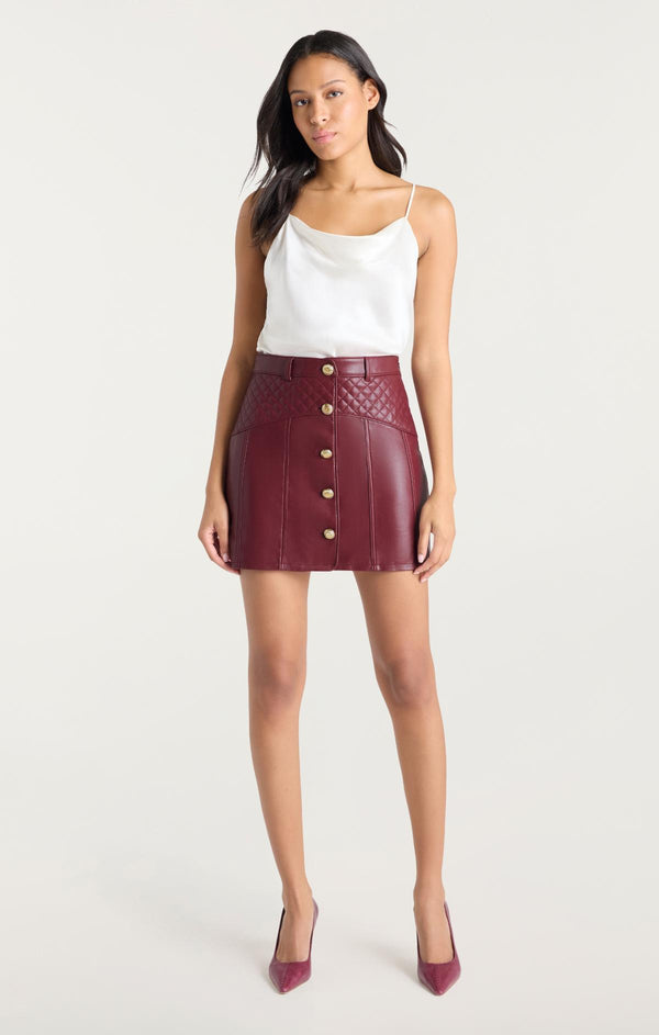 Sept Cinq Vegan Leather Claudia Skirt Skirt